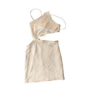 White fashion Nova Cut Out Mini Party Dress